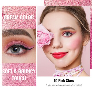 Foto 2 | Foto 2 | Sombra De Ojos Oulac Pink Glitter Altamente Pigmentada 6 Ml Impermeable - Venta Internacional.