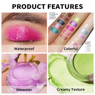Foto 3 | Foto 3 | Sombra De Ojos En Crema Oulac Hot Pink Waterproof 6 Ml Vegan 09 - Venta Internacional.