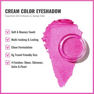 Foto 4 | Foto 4 | Sombra De Ojos En Crema Oulac Hot Pink Waterproof 6 Ml Vegan 09 - Venta Internacional.
