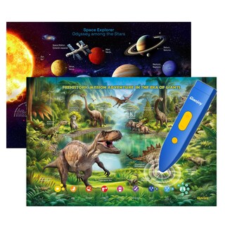 Foto 1 | Foto 1 | Póster Espacial Interactivo De Dinosaurios Parlantes Toy Qiaojoy - Venta Internacional.