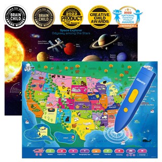 Foto 1 | Foto 1 | Juguete Interactivo Para Niños Con Póster Con Mapa Del Sistema Solar Talking Usa - Venta Internacional.