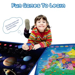 Foto 4 | Foto 4 | Juguete Interactivo Para Niños Con Póster Con Mapa Del Sistema Solar Talking Usa - Venta Internacional.