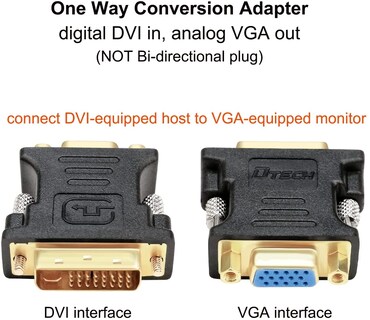 Foto 2 | Foto 2 | Adaptador Dvi A Vga Dtech Dvi-d Macho A Vga Hembra 1080p - Venta Internacional.