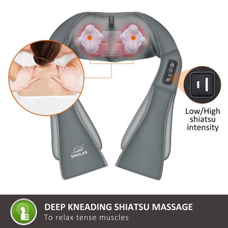 Foto 2 | Foto 2 | Masajeador Snailax Shiatsu Para Cuello Y Hombros Con Color Gris Intenso - Venta Internacional.