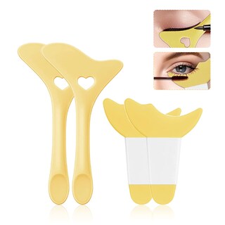 Foto 1 | Foto 1 | Plantillas Para Delineador De Ojos Deacocal Silicona Reutilizable 4 Unidades Color Amarillo - Venta Internacional.