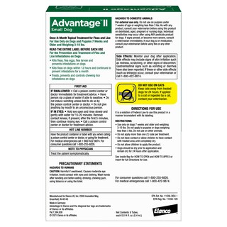 Foto 2 | Foto 2 | Tratamiento Y Prevención De Pulgas Advantage Ii Para Perros Pequeños De 3 A 10 Libras - Venta Internacional.