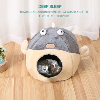 Foto 7 | Foto 7 | Cama Para Gatos Cave Lcybem Con Almohada Extraíble Y Lavable Color Gris - Venta Internacional.