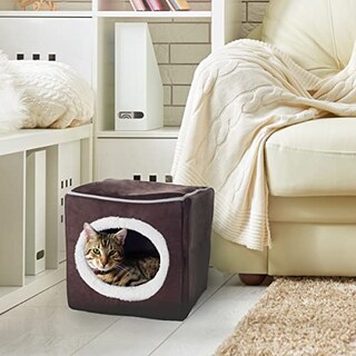 Foto 2 | Foto 2 | Cama Para Mascotas Petmaker Acogedora En Forma De Cueva En Forma De Cubo Para Mascotas Pequeñas - Venta Internacional.