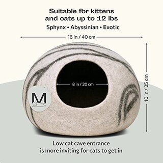 Foto 2 | Foto 2 | Cama Para Gatos Cave Meowfia De Fieltro De Primera Calidad 100% Lana Merino Para Gatos - Venta Internacional.