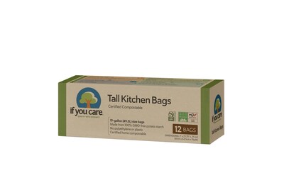 Foto 1 | Foto 1 | Bolsas De Cocina Altas If You Care 13 Litros 12 Unidades Compostables - Venta Internacional.
