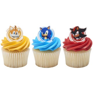 Foto 7 | Foto 7 | Anillos Decopac Sonic The Hedgehog Para Decoración De Magdalenas Paquete De 24 - Venta Internacional.