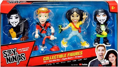 Foto 4 | Foto 4 | Pack De 4 Figuras Coleccionables Spy Ninjas Chad Multicolor - Venta Internacional.
