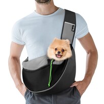 Manta Para Mascotas Y Perros Pawaboo  Con Cordón  Libre De Manos  Negro - Venta Internacional.