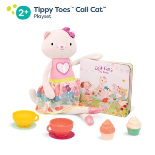 Foto 2 | Foto 2 | Set De Juego Para Gatos De Peluche B. Toys Tippy Toes Cali Cat Tea Party 2+ - Venta Internacional.
