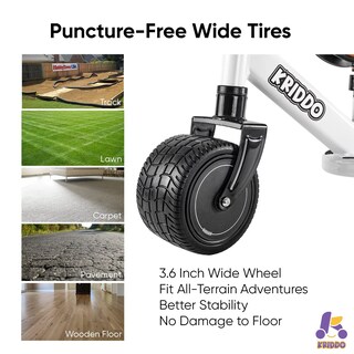 Foto 5 | Foto 5 | Bicicleta De Equilibrio Kriddo Para Bebés De 1 A 2 Años Color Blanco - Venta Internacional.