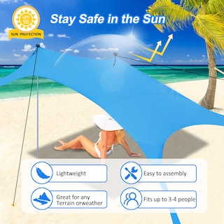 Foto 2 | Foto 2 | Toldo De Playa Autsta Sun Shelter Upf 50+ Con Protección Uv - Venta Internacional.