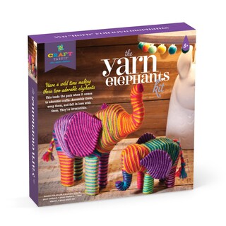 Foto 1 | Foto 1 | Kit De Manualidades Craft-tastic Yarn Elephants Para 2 Niños A Partir De 8 Años - Venta Internacional.