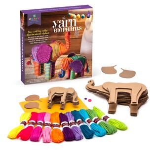 Foto 3 | Foto 3 | Kit De Manualidades Craft-tastic Yarn Elephants Para 2 Niños A Partir De 8 Años - Venta Internacional.