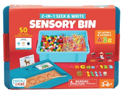 Foto 1 | Foto 1 | Papelera Sensory Bin Chuckle & Roar Tactile Learning Para Niños Pequeños Con Almacenamiento - Venta Internacional.