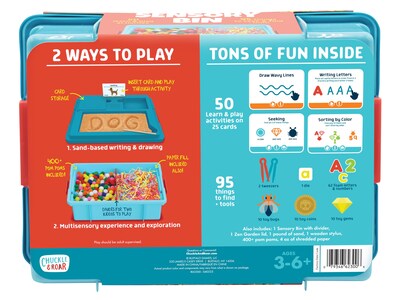 Foto 2 | Foto 2 | Papelera Sensory Bin Chuckle & Roar Tactile Learning Para Niños Pequeños Con Almacenamiento - Venta Internacional.
