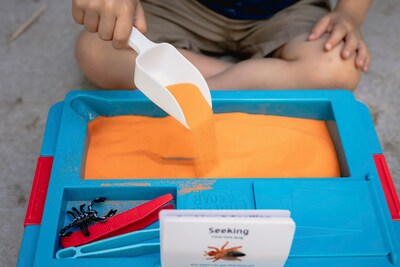 Foto 5 | Foto 5 | Papelera Sensory Bin Chuckle & Roar Tactile Learning Para Niños Pequeños Con Almacenamiento - Venta Internacional.