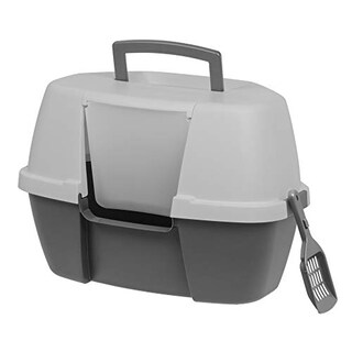 Foto 1 | Foto 1 | Caja De Arena Para Gatos Iris Usa Inc. Grande Con Capucha Gris Clh-1 - Venta Internacional.
