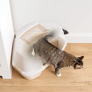 Foto 4 | Foto 4 | Caja De Arena Para Gatos Iris Usa Inc. Grande Con Capucha Gris Clh-1 - Venta Internacional.