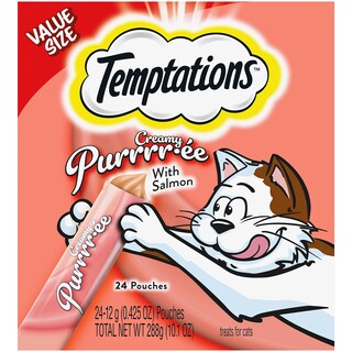 Foto 1 | Foto 1 | Puré Cremoso Cat Treats Temptations Con Salmón 12 M+7 5 G X24 - Venta Internacional.