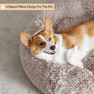 Foto 6 | Foto 6 | Cama Para Mascotas Wnpethome Calming Donut Design Piel Sintética Para Mascotas Pequeñas - Venta Internacional.