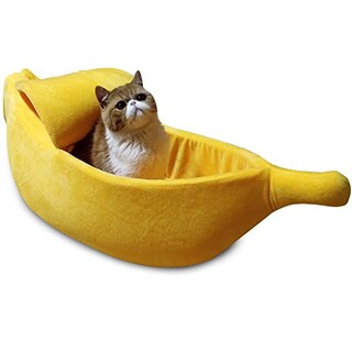 Foto 1 | Foto 1 | Casa De Cama Para Gatos Petgrow Banana Tamaño Extra Grande Color Amarillo - Venta Internacional.