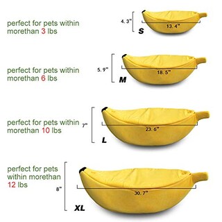 Foto 2 | Foto 2 | Casa De Cama Para Gatos Petgrow Banana Tamaño Extra Grande Color Amarillo - Venta Internacional.