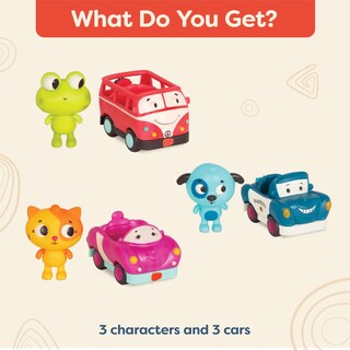 Foto 6 | Foto 6 | Toy Cars B. Toys Mini Riders Carros Y Personajes De Animales - Venta Internacional.