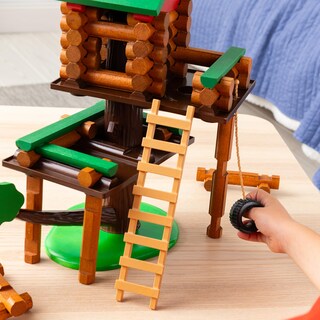 Foto 4 | Foto 4 | Set De Construcción Lincoln Logs Con 2 Niveles Casa En Árbol Regalo Para Niños - Venta Internacional.