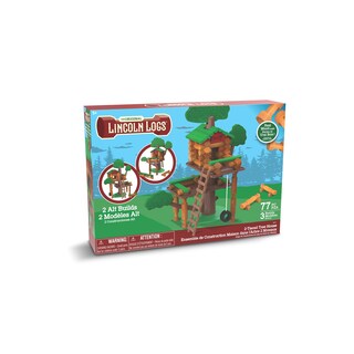 Foto 5 | Foto 5 | Set De Construcción Lincoln Logs Con 2 Niveles Casa En Árbol Regalo Para Niños - Venta Internacional.