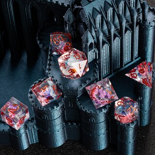 Foto 6 | Foto 6 | Juego De Dados Fugacity Dnd 7 Piezas De Resina Mazmorras Y Dragones - Venta Internacional.