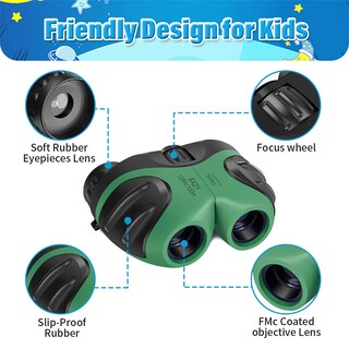 Foto 3 | Foto 3 | Binoculares Vnvdflm Compact 8x21 A Prueba De Golpes Para Niños Color Verde - Venta Internacional.