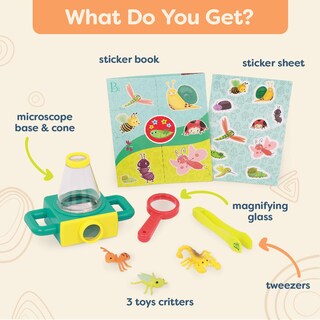 Foto 4 | Foto 4 | Set De Microscopios De Juguete B. Toys Little Explorer A Partir De 4 Años Con Libro De Pegatinas - Venta Internacional.