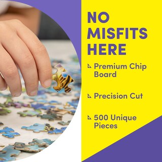 Foto 5 | Foto 5 | Mesa Redonda Con Forma De Rompecabezas Diseño De Colibríes 500 Unidades - Venta Internacional.