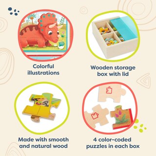Foto 4 | Foto 4 | Juego De Rompecabezas B. Toys Pack O' Puzzles Paquete De 3 Para Niños A Partir De 3 Años - Venta Internacional.