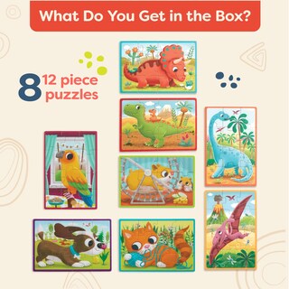 Foto 6 | Foto 6 | Puzzle Box Set B. Toys Pack O' Puzzles Pets & Dinos De Más De 3 Años - Venta Internacional.
