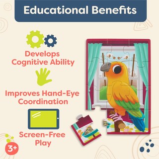 Foto 3 | Foto 3 | Juego De Rompecabezas De Madera B. Toys Pack O' Puzzles Pets 3 Años O Más Niños - Venta Internacional.