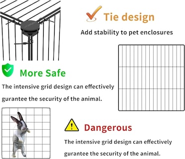 Foto 4 | Foto 4 | Pet Playpen Homidec Para Animales Pequeños Alambre De Bricolaje 48 X 24 X 41 Cm - Venta Internacional.