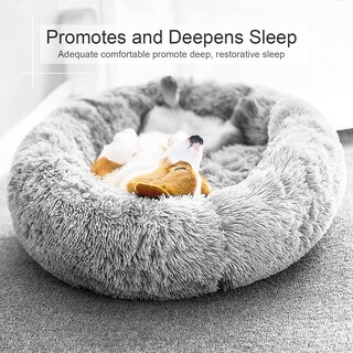 Foto 5 | Foto 5 | Cama Relajante Para Perros Y Gatos Para Mascotas Cojín De Piel Sintética Para Rosquillas - Venta Internacional.