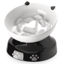 Cuenco De Comida Para Gatos Slow Feeder Y Yhy  Diseño De Cerámica Con Forma De Gato - Venta Internacional.