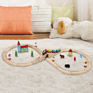 Foto 5 | Foto 5 | Set De Tren De Madera Sainsmart Jr. Para Niños Pequeños Con Rieles De Doble Cara - Venta Internacional.