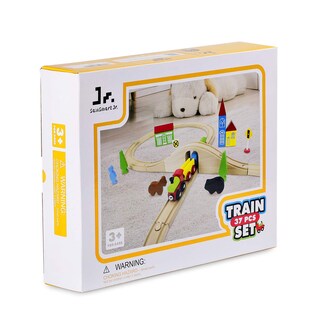 Foto 7 | Foto 7 | Set De Tren De Madera Sainsmart Jr. Para Niños Pequeños Con Rieles De Doble Cara - Venta Internacional.