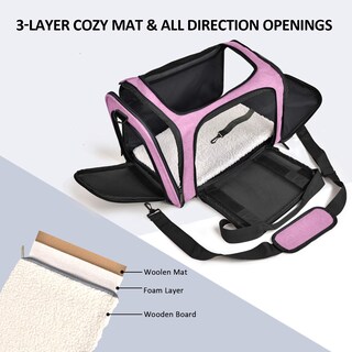 Foto 2 | Foto 2 | Transportín Para Mascotas Henkelion Tamaño Grande Para Gatos Y Perros De Hasta 11 Kg Color Rosa - Venta Internacional.