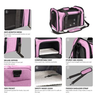Foto 3 | Foto 3 | Transportín Para Mascotas Henkelion Tamaño Grande Para Gatos Y Perros De Hasta 11 Kg Color Rosa - Venta Internacional.