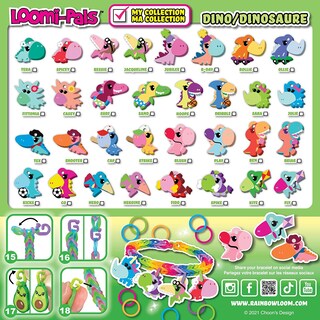 Foto 5 | Foto 5 | Dino Loomi-pals De Colección Rainbow Loom Con 30 Colgantes De Más De 7 Años - Venta Internacional.