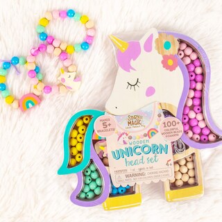 Foto 1 | Foto 1 | Set De Abalorios Story Magic Unicorn Con Más De 100 Cuentas De Madera Y Funda - Venta Internacional.